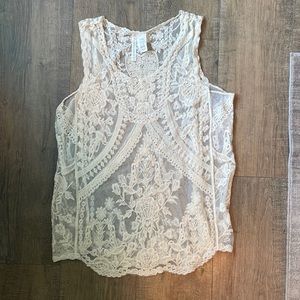cute cream lace top
